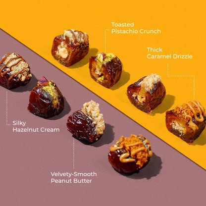 Juicy, Filled Medjool Dates — Assorted Box of 7